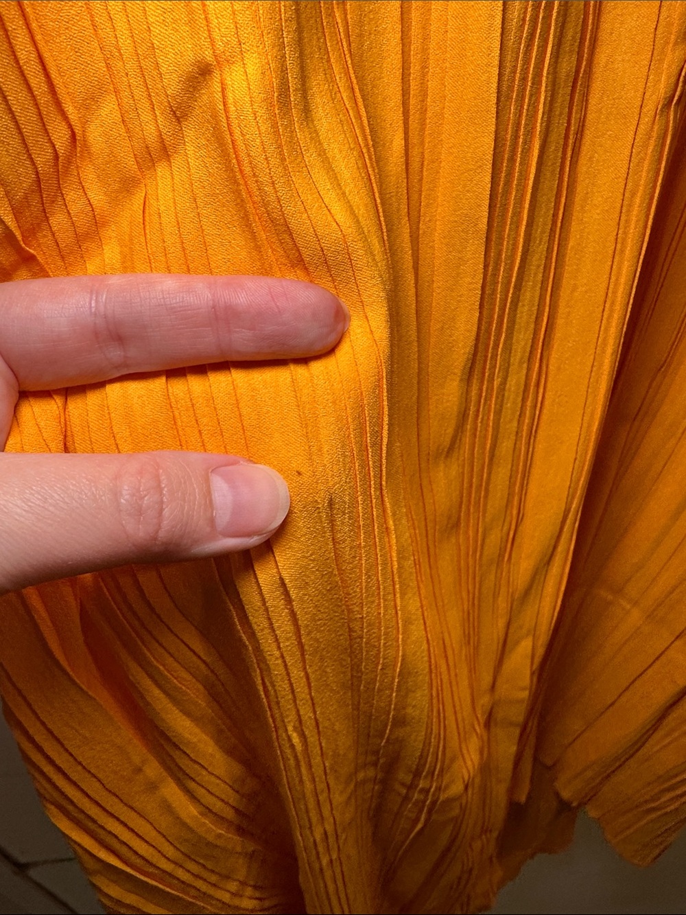 Zara Orange Pleated Halter Maxi Dress Medium - Picture 12 of 14
